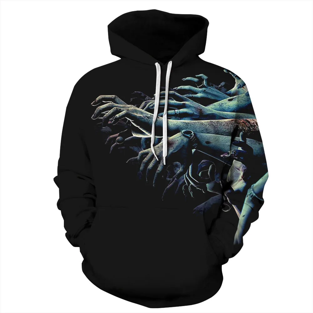 2017 Брендовые мужские и женские толстовки свитшот на Хэллоуин &quotзомби&quot хип-хоп