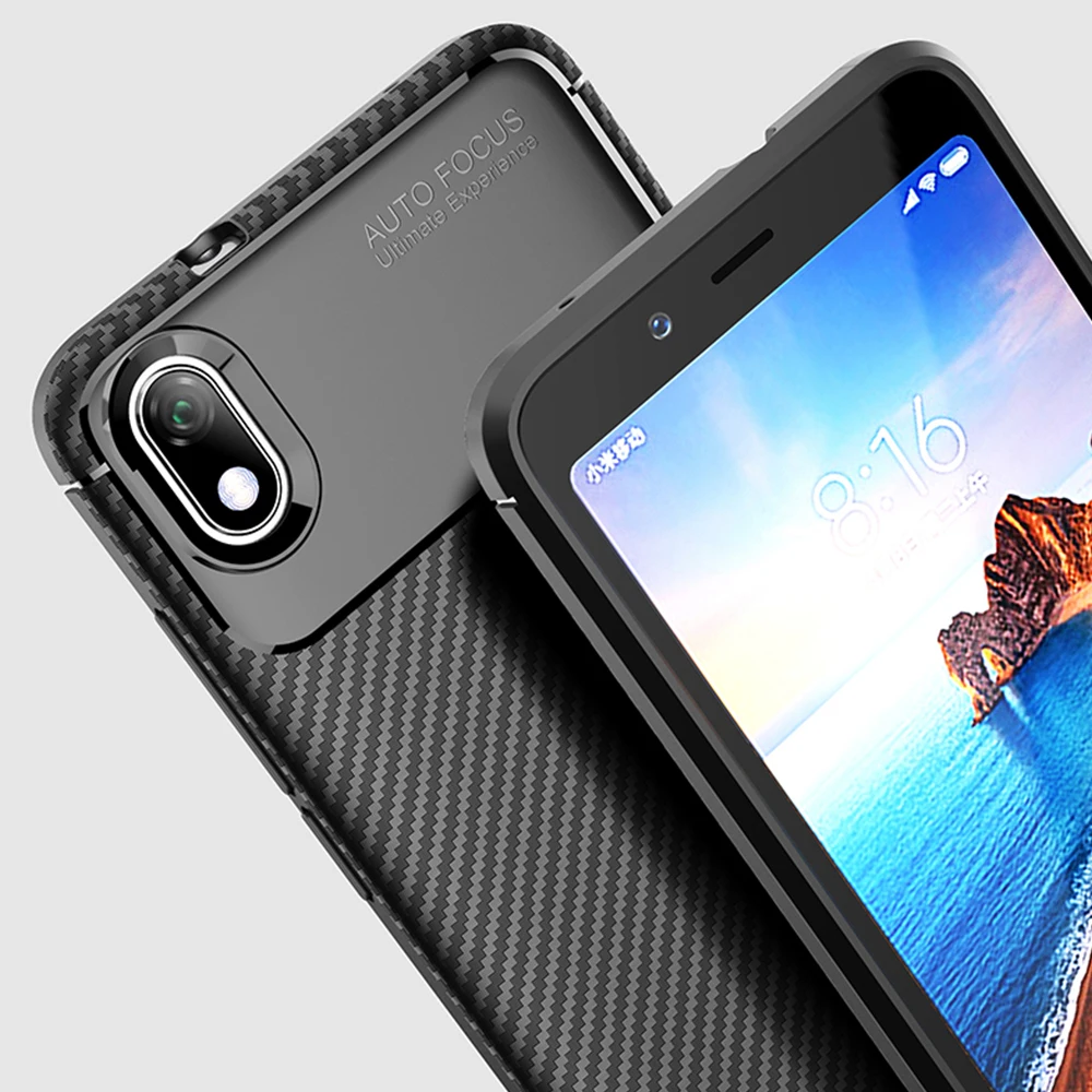 Для Xiaomi Redmi 7 7A чехол роскошный чехол из углеродного волокна противоударный чехол для телефона для Redmi 7 A чехол 360 полная защита бампер