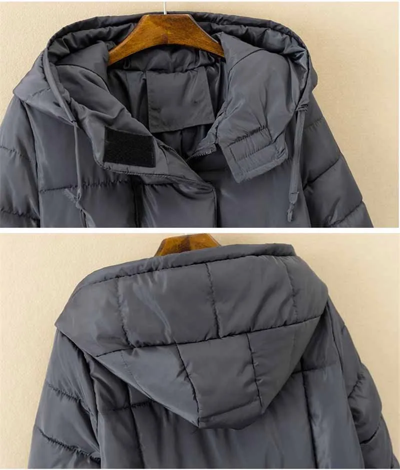Женская одежда размера плюс 5XL, зимние парки, толстый пуховик, хлопковая куртка, новинка, хлопковая теплая верхняя одежда с капюшоном, Женские базовые пальто AA358