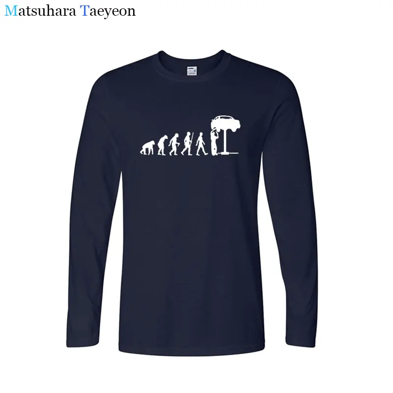 Мужская футболка с длинным рукавом Matsuhara Taeyeon брендовая круглым вырезом и принтом