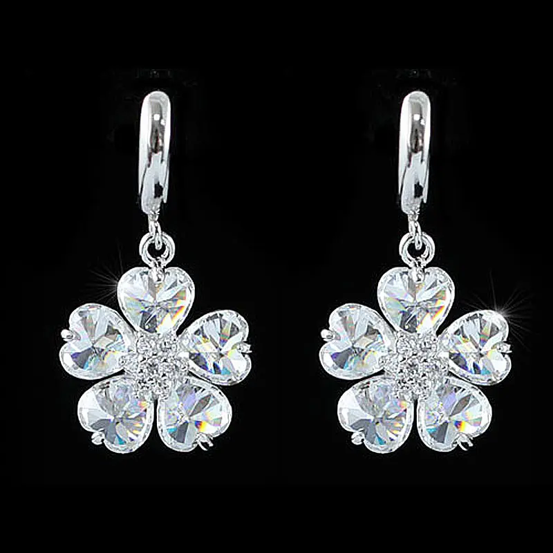 Серьги подвески с павлиньими звездами прозрачный белый розовый разноцветный