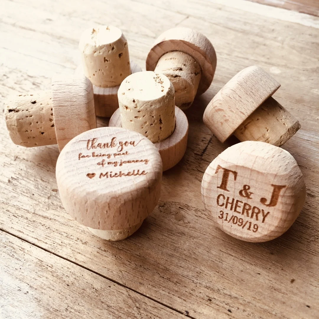 1 шт. Персонализированная гравировка пробка для винной бутылки украшение