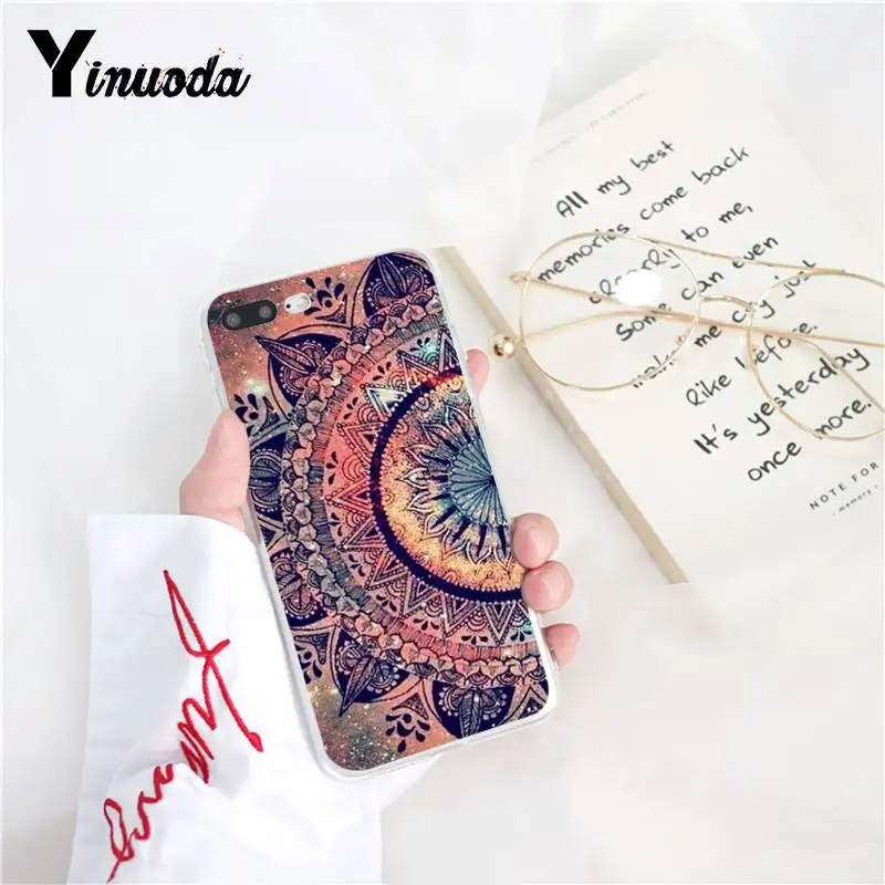 Чехол Yinuoda для телефона с рисунком мандалы и цветов iPhone 8 7 6 6S Plus X XS MAX 5 5S SE XR 10 11 11pro