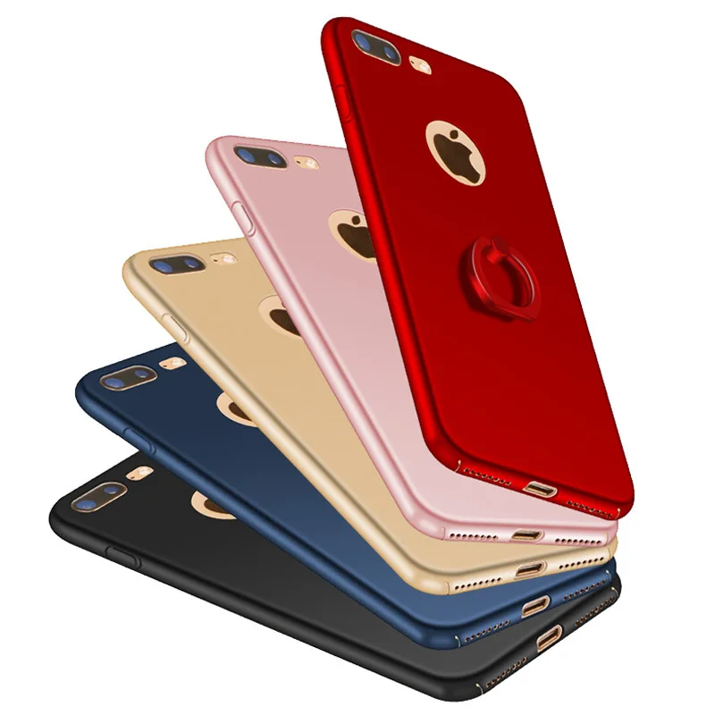 Однотонный чехол для iPhone 6 6s 7 Plus полностью защитный 4 7/5 5 дюймов роскошная модная