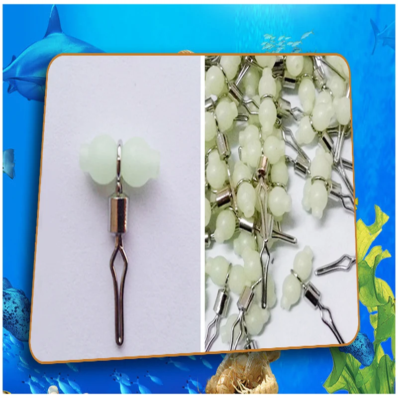 4 шт светящиеся рыболовные Вертлюги роликовых вертлюгов морские принадлежности