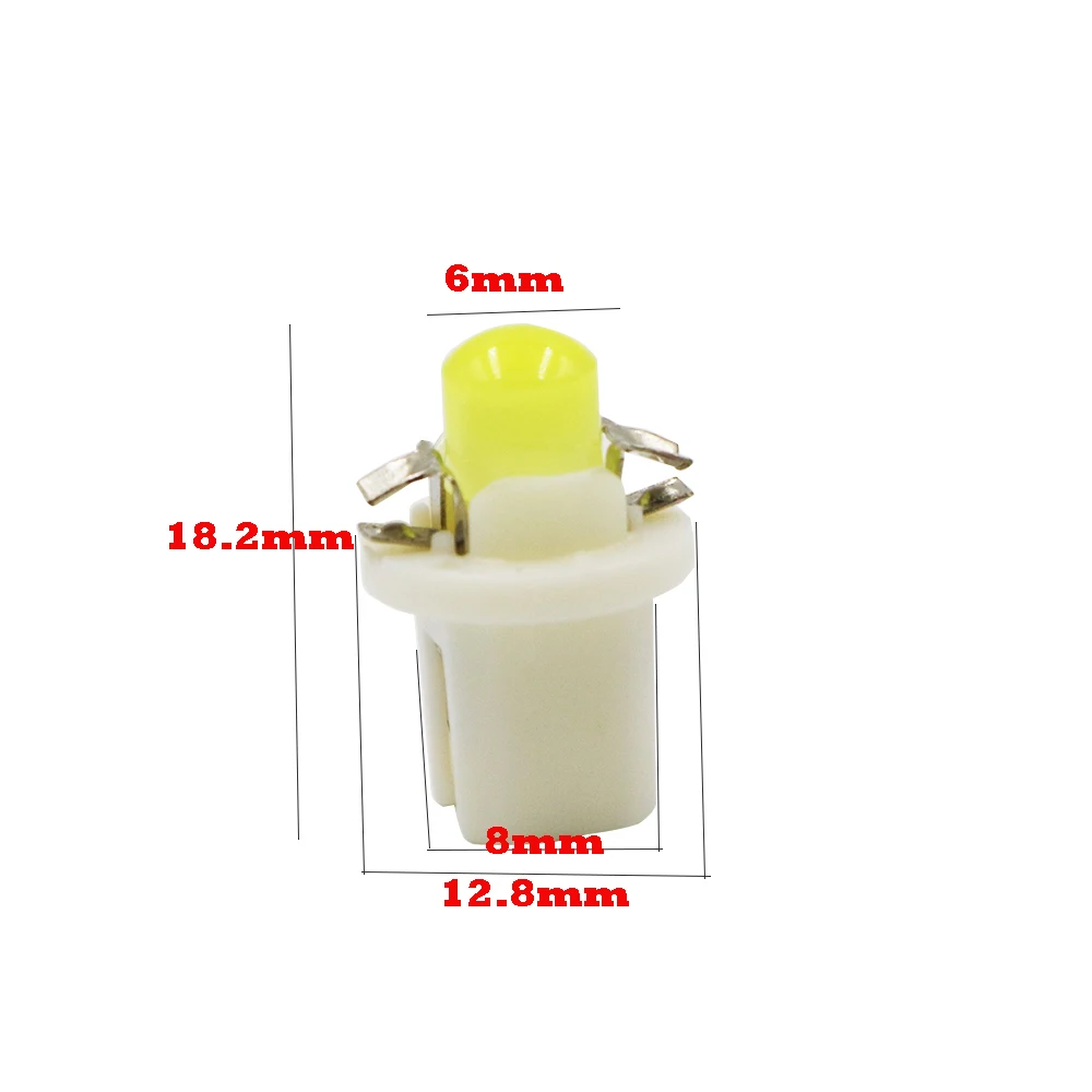 YSY 50 шт./лот b8.5 COB Led 1 SMD T5 LED Lampe De Voiture Tableau de Bord instrument Lumire Ampoule 12 v blou rouge vert blanc |