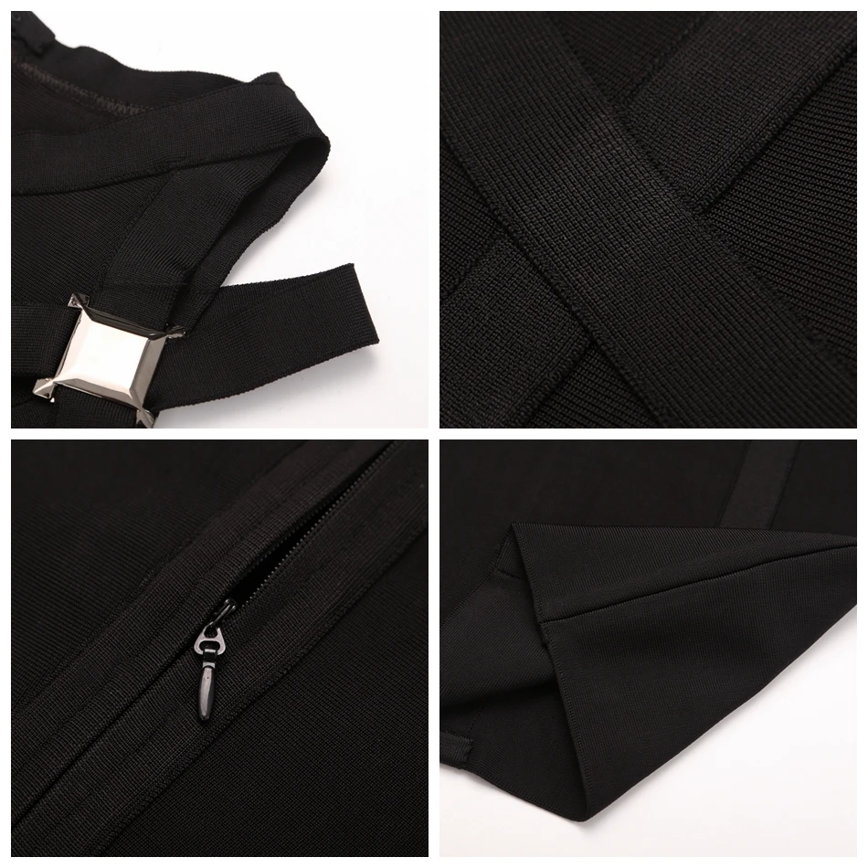 Новый летний Для женщин бандажные платья 2018 без рукавов выдалбливают V шеи