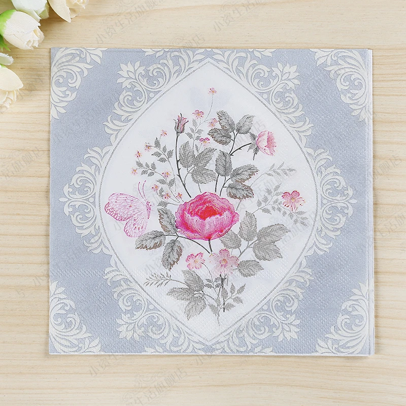 200 шт. светло-голубые салфетки в виде цветов | Дом и сад