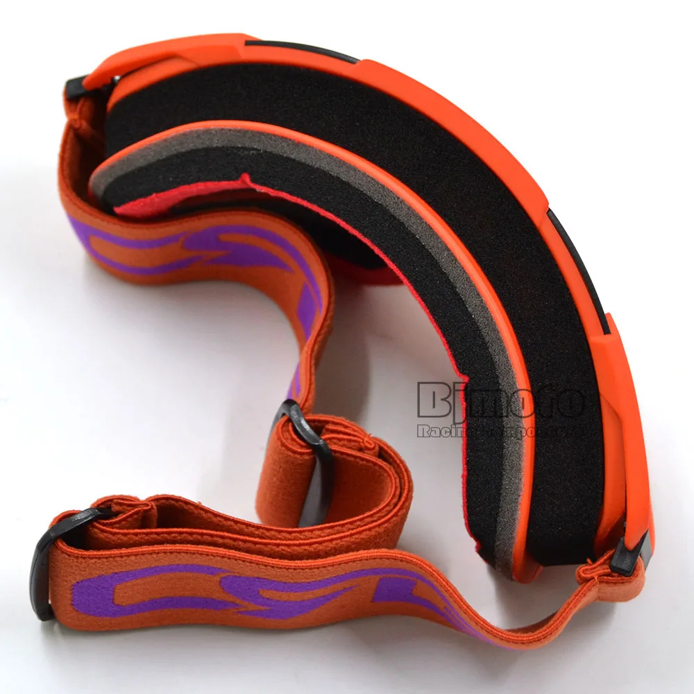 Мужские/женские очки для мотокросса дымчатые линзы в оранжевой оправе