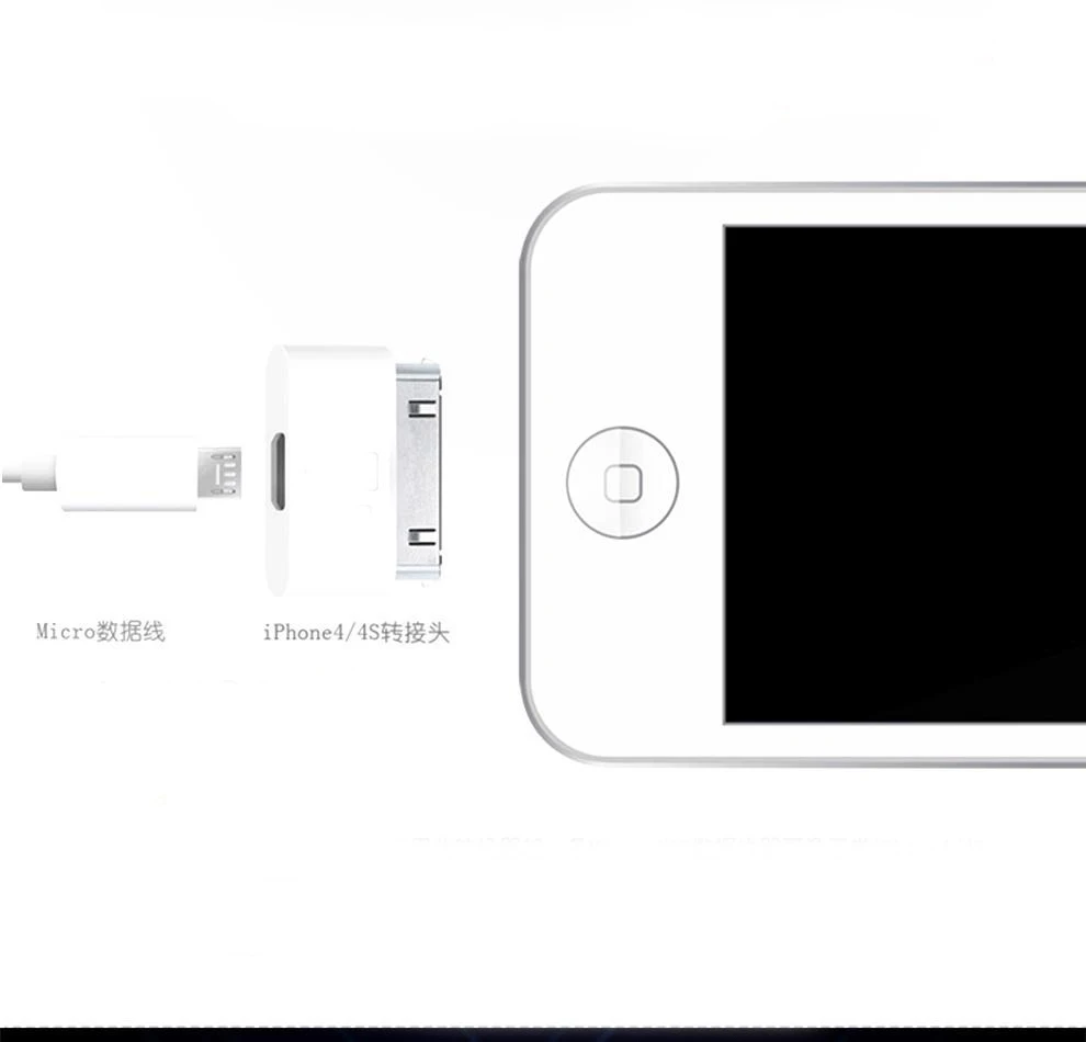 Переходник с гнезда Micro 2 0 USB на штырь для apple 30 Pin iPhone4 4S touch4 iPad2 3 | Мобильные