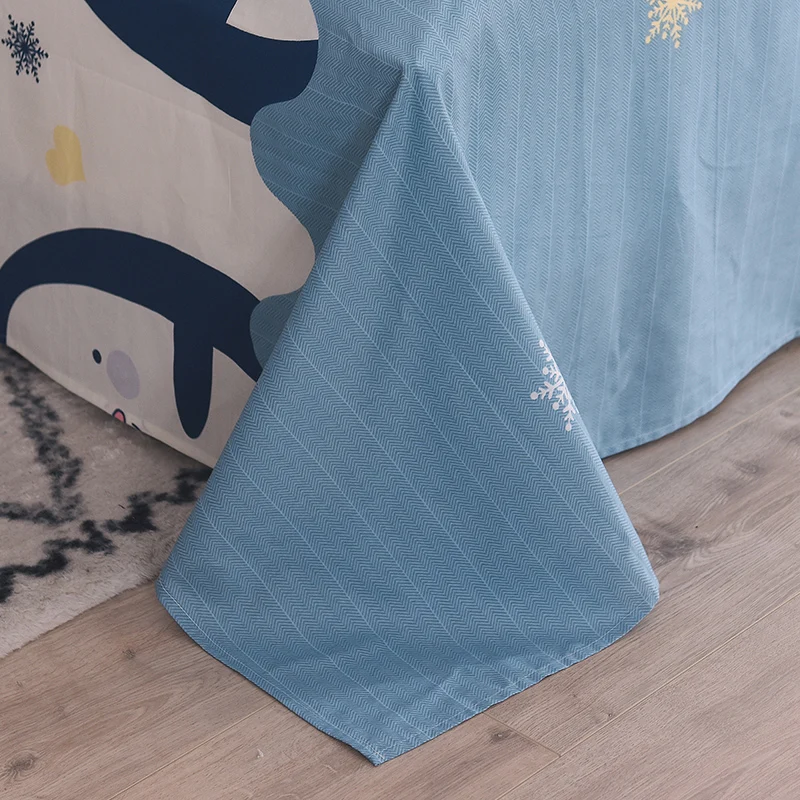 Плоский лист 4 размера хлопок мягкий рисунок пингвина из мультфильма 3 предмета