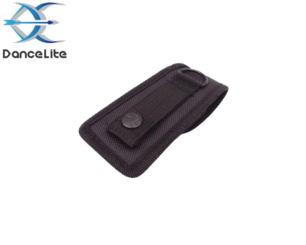 Черный нейлоновый чехол для фонарика 1 шт. с ремнем мини светодиодного (12 5 смх3