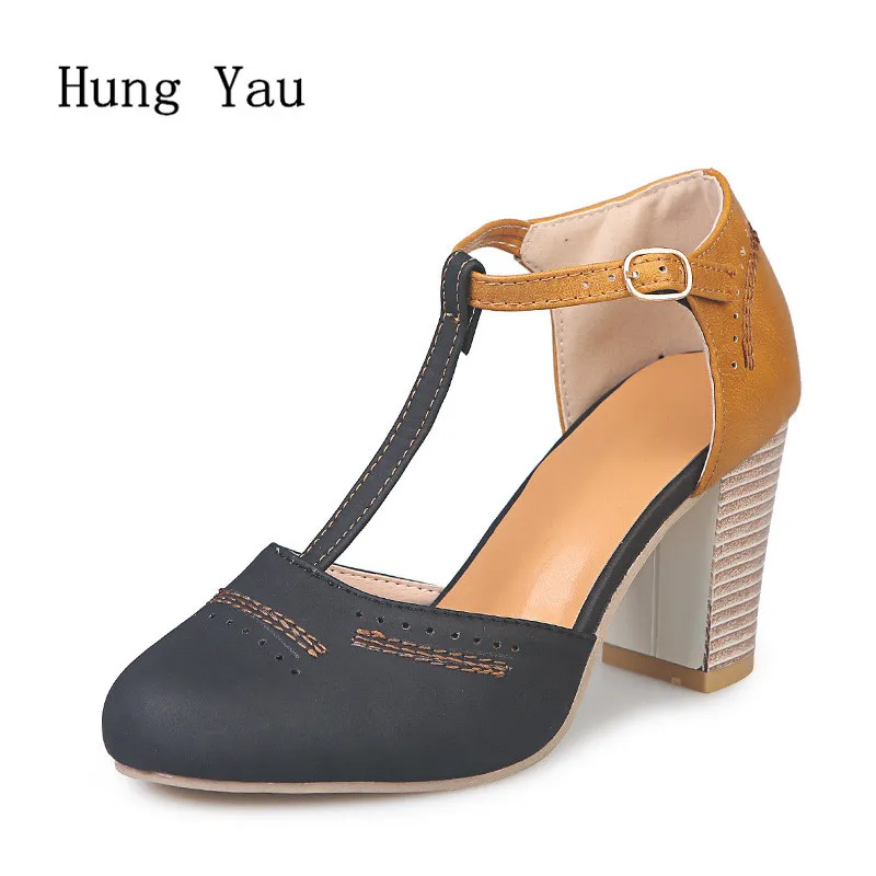 

Woman Sandals Shoes 2019 Summer Fashion Style Wedges Pumps High Heels Buckle Strap Gladiator Women Plus Size 34-43