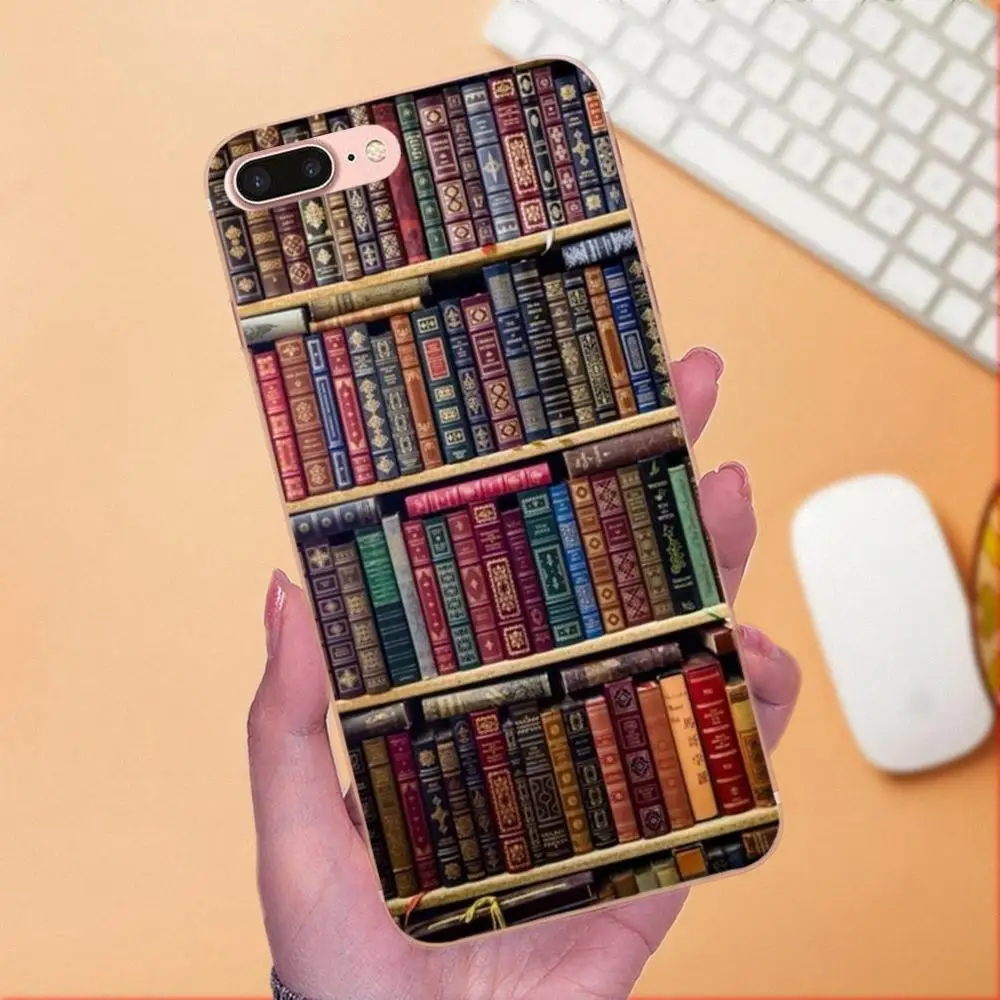 Мягкий чехол для телефона книжная полка Sony Xperia Z Z1 Z2 Z3 Z4 Z5 compact Mini M2 M4 M5 T3 E3 E5 XA XA1 XZ