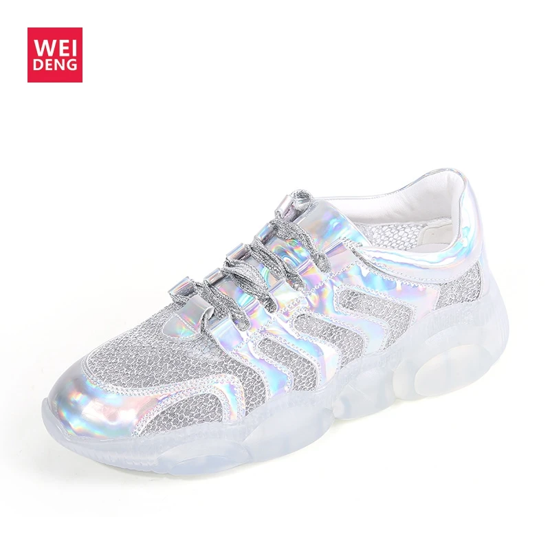 Weideng/Женская яркая повседневная обувь на плоской подошве модная нескользящая