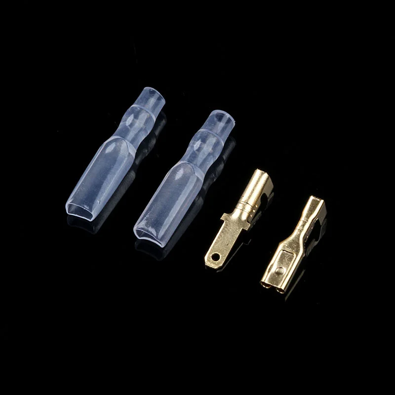 760PCS/190 pair 2.8/4.8/6.3mm Crimp Terminals Female&ampMale Spade Wire Connectors Set with Insulating Sleeves 0.5mm2-1.5mm2 |