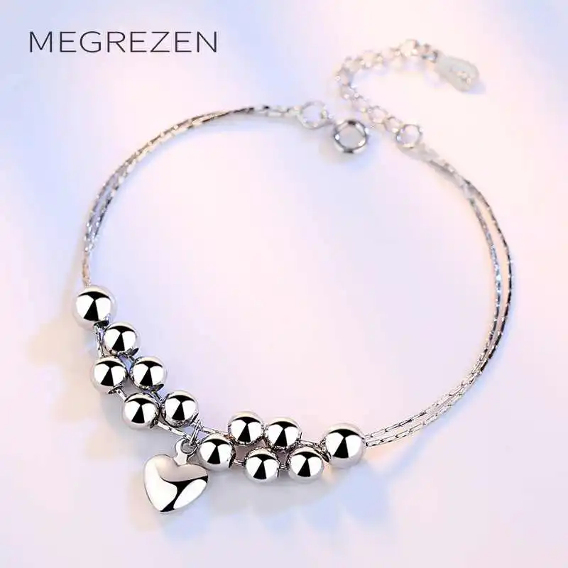 Регулируемый браслет на руку женские браслеты дружбы с сердцем Женские