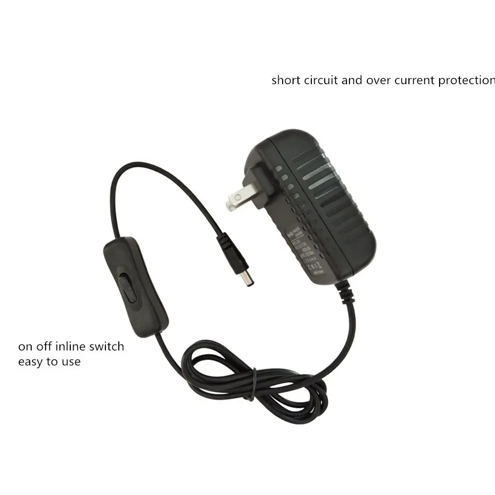 Светодиодный адаптер питания со встроенным выключателем для 12 В 3528 Светодиодная