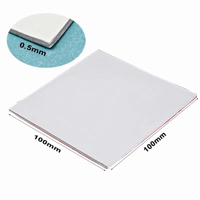 Gdstime белый тепловой коврик 5 шт. 100x100x0 мм SMD DIP IC чип теплопроводящие силиконовые