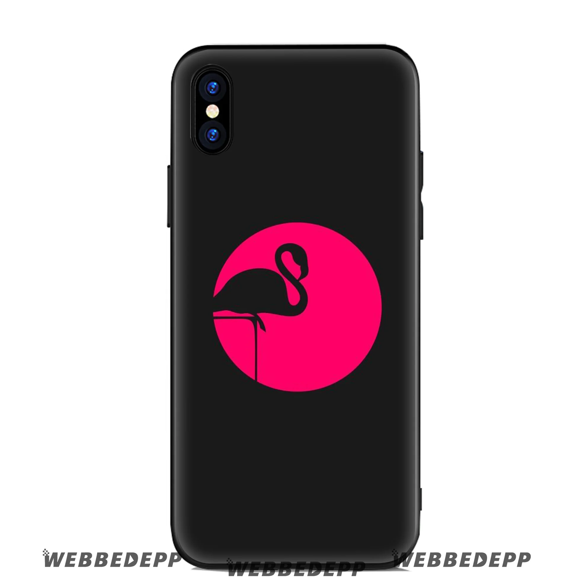 WEBBEDEPP Розовый Красный Фламинго Мягкий силиконовый чехол для Apple iPhone 11 Pro Xr Xs Max X или