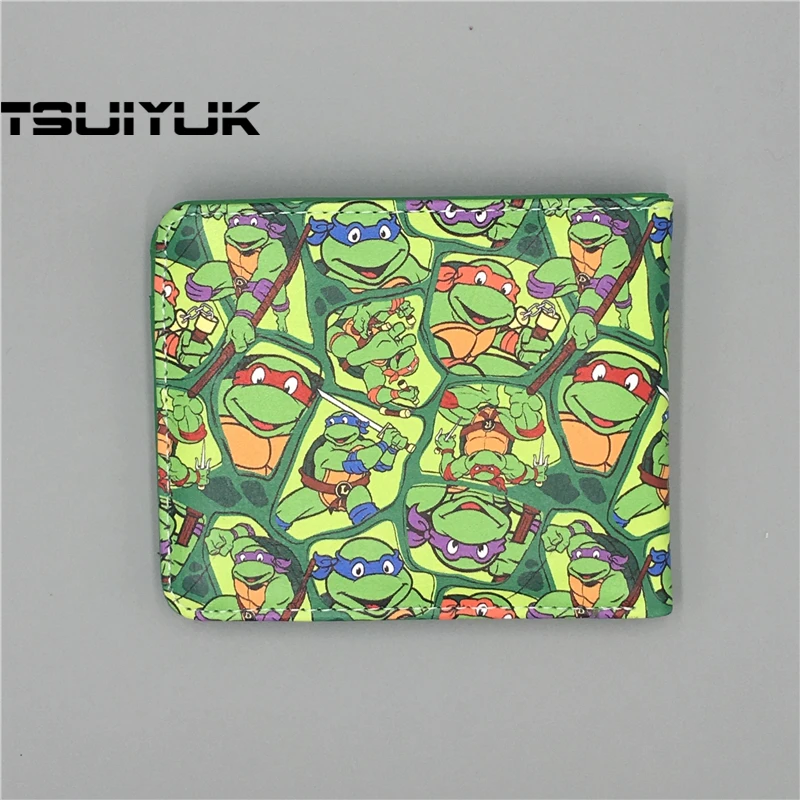 Хит продаж аниме Черепашки-ниндзя TMNT кошельки зажим для денег кошелек детский