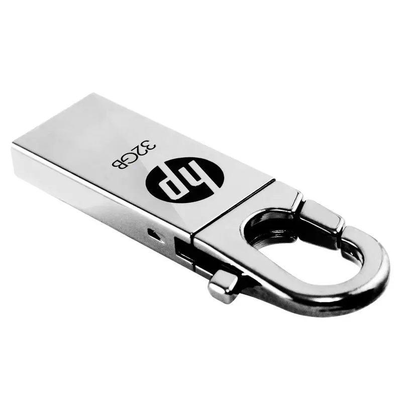 Hp металлический флэш диск 32GB DIY логотип cle USB флеш накопитель 2 0 Memoria U Веселая ручка