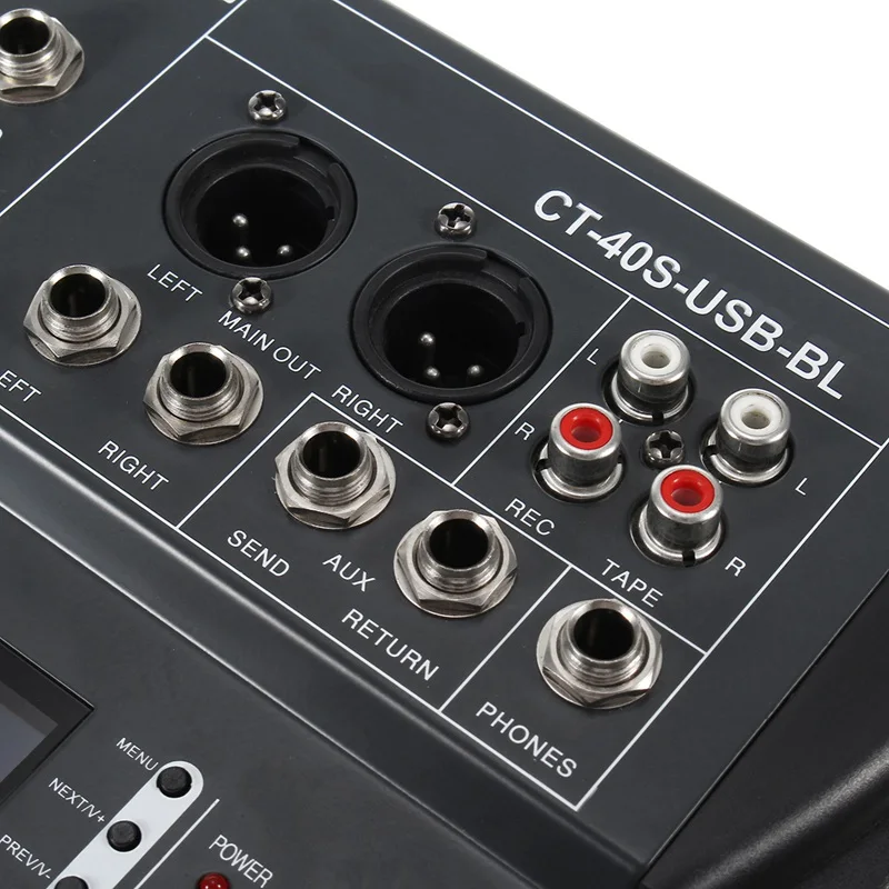 LEORY Professional караоке аудио микшер bluetooth 4 канала Микрофон Звук смешивания усилители