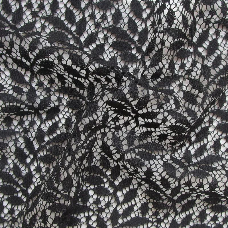 1 ярд французская Сексуальная кружевная ткань с листьями Африканское свадебное