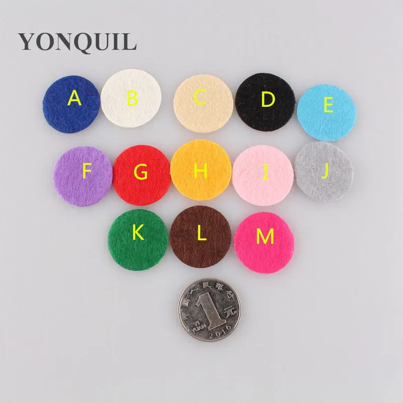 

New 1000OCS/LOT 2.5CM Round Felt Fabric Pads Eco-Friendly Decor Accessory Patches Circle Felt Pads Fabric Flower Accessories
