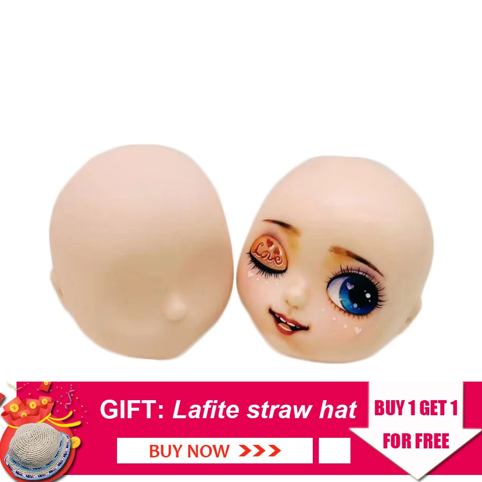 Sweetpea безопасная Смола BJD 1/6 голые Головы Куклы моющиеся 3 лица можно выбрать DIY