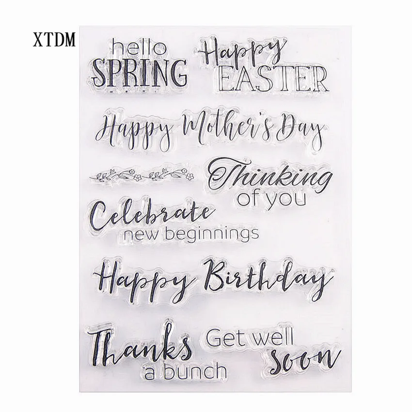 Горячая Распродажа с днем рождения прозрачные штампы/Силиконовые пломбы