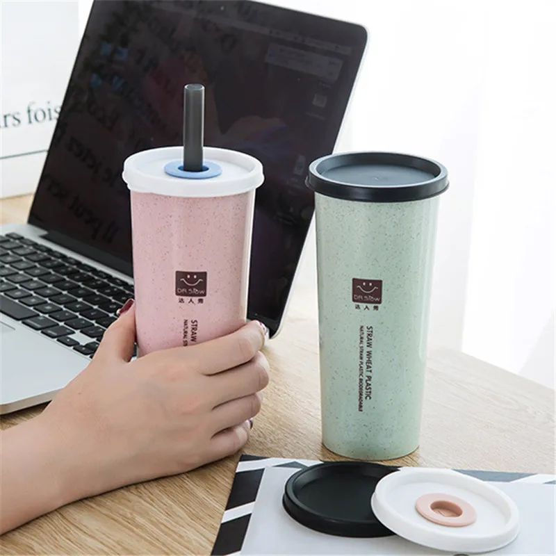 IVYSHION 470 мл бутылка для воды с соломкой переносная школы на открытом воздухе