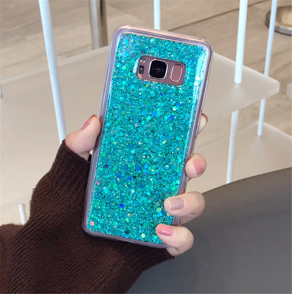 С украшением в виде кристаллов со стразами чехол для samsung Galaxy S7 край S8 S9 S10 E Примечание для девочек от 5 до 8 лет 9 10 Plus Pro A30 A40 A50 A70 M10 M20 блеск силиконовый чехол