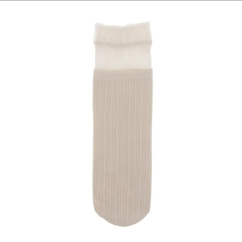 Nude color Женские носки 1 пара летние новые модные однотонные кружевные мягкие длинные носки для женщин сетчатые тонкие носки calcetines largos socken - Цвет: Nude color