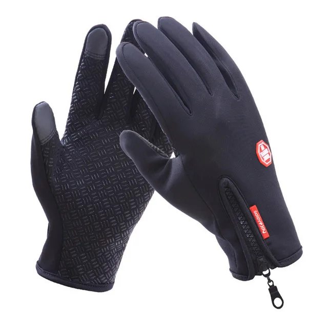 Мотоциклетные Перчатки Guantes Moto из искусственной кожи Сенсорный экран перчатки с подогревом зимой Водонепроницаемый теплые сапоги для верховой езды с флисовой подкладкой Luva Motocicleta - Цвет: DB02 Black