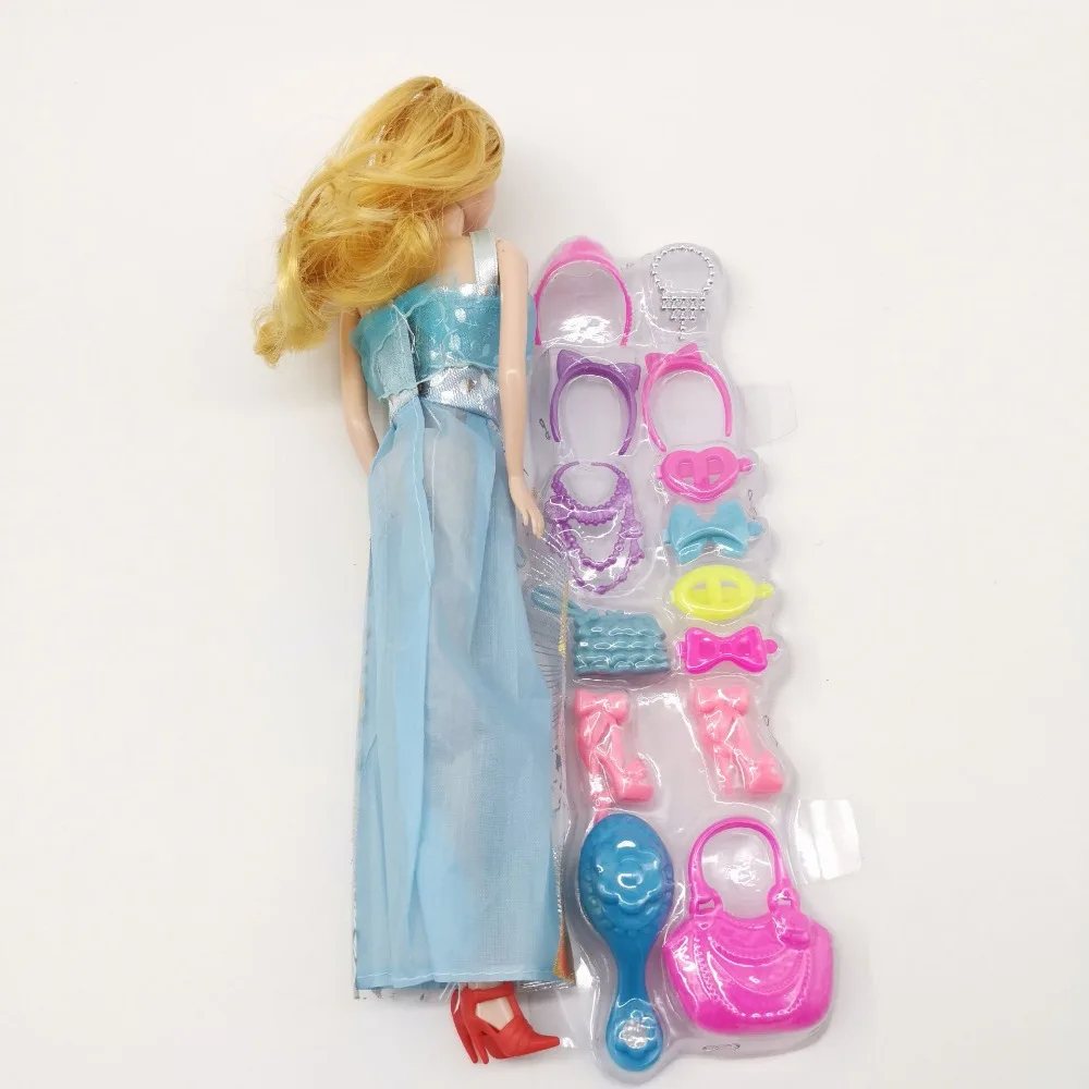 11.5 Inch 9 Movable Joints Long Hair With Many Accessories Charm Fashion Dressed Up Doll Toys Birthday Gift For Girls | Игрушки и хобби