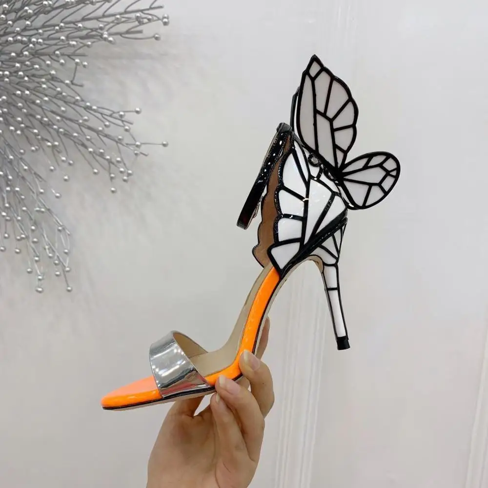 Hot 2019 Shoes Woman Cow Leather Sandals Cross-Strap High Thin Heels Butterfly-knot Bling Sapato Feminino | Обувь