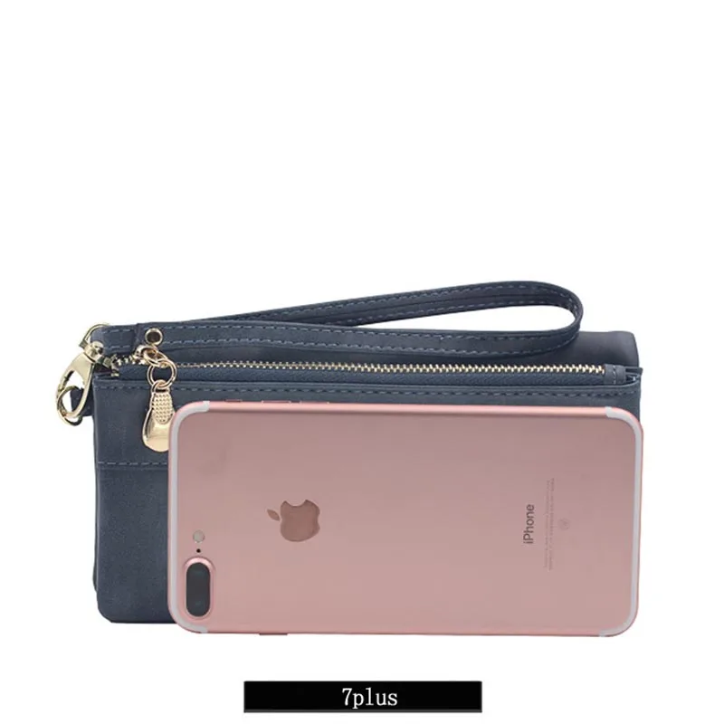 

NEW Brand women wallet female coin pocket long purse fashion of the frosted retro double fold large-capacity card bag purse