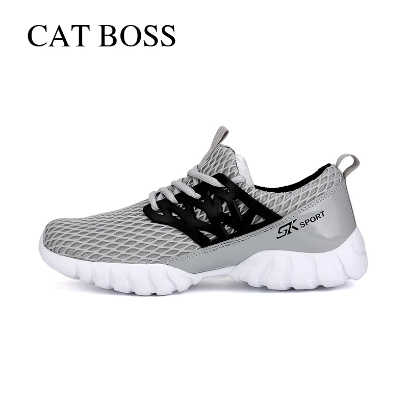 Кот босс 2017 Yeezys Air Для мужчин сетки ткань дышащая легкая Кроссовки Классические