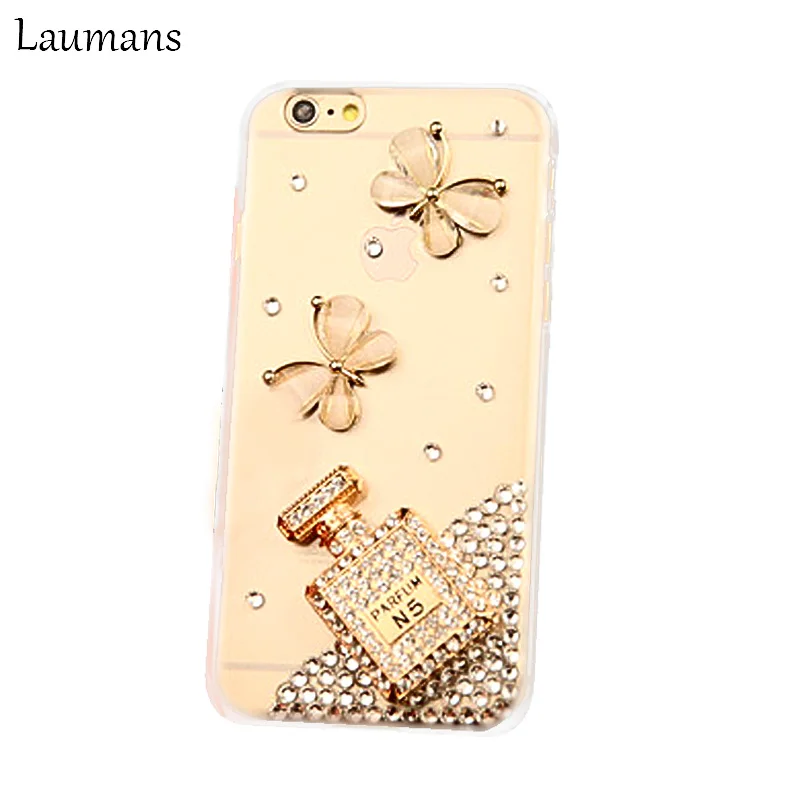 Мода Жесткий PC чехлы для iphone 6s plus Bling Diamond бабочка духи 3D DIY телефон 4S 5 5S 5C 6 7 8 плюс |
