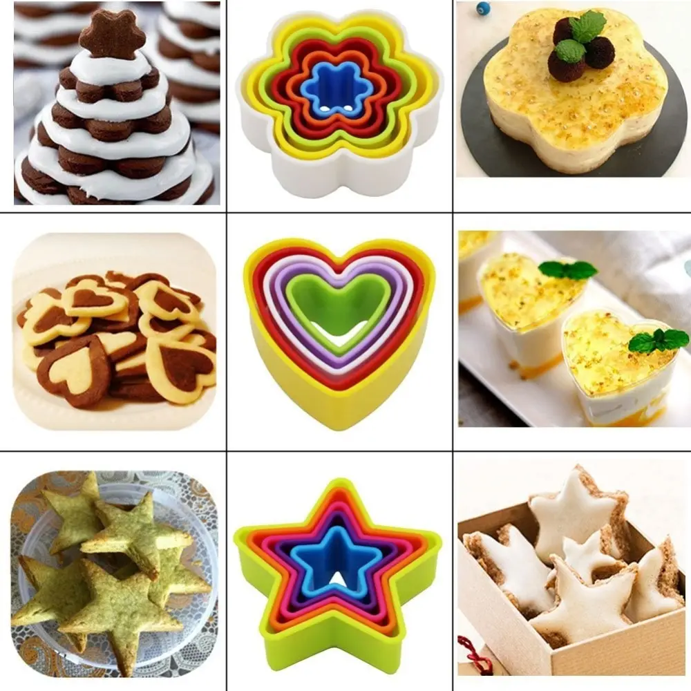 Кондитерские ножи формы для выпечки Рождественские узоры пластиковые формочки