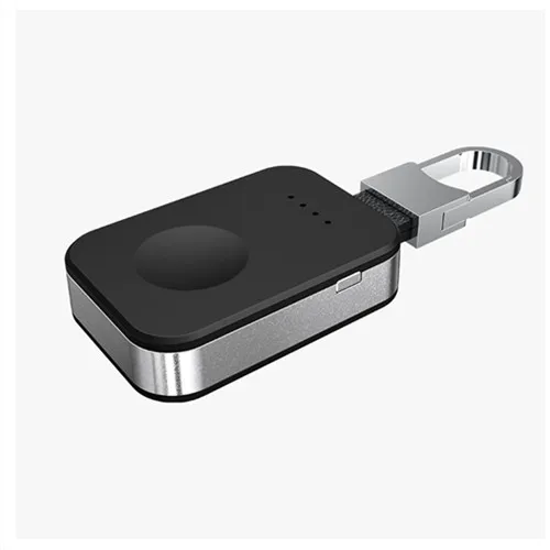 black silver Беспроводное зарядное устройство QI для Apple Watch band 4, 3, 42 мм, 38 мм, iWatch 3, 4, портативные смарт-часы, внешний аккумулятор, внешний аккумулятор, брелок - Цвет ремешка: black silver