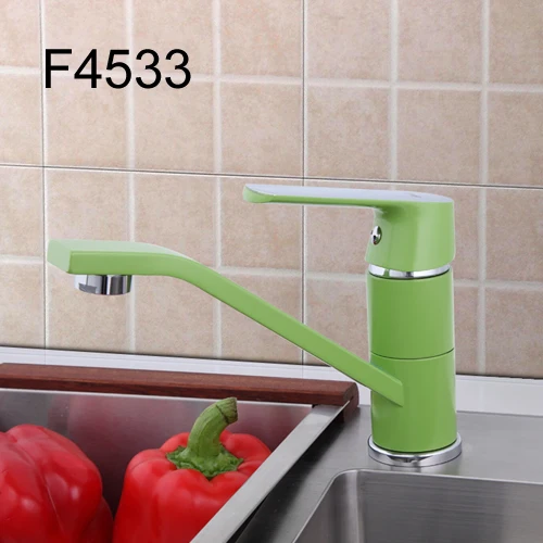 F4533 FRAP современные кухонные краны 360 градусов Поворотный Смеситель для холодной и горячей кухни кран с одним отверстием для водопроводной воды цветная аэрозольная краска F4531 - Цвет: F4533