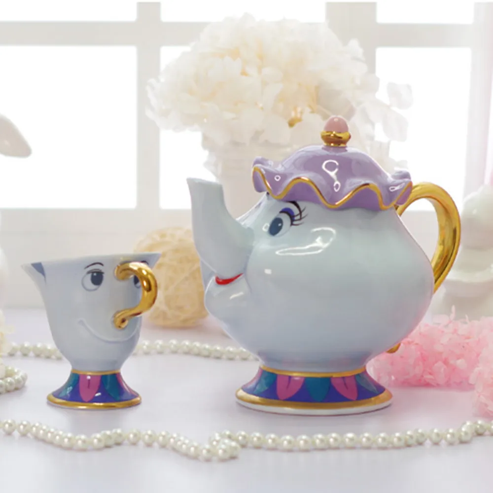 Beauty and The Beast набор кофейных чашек Mrs Potts Chip Tea Cup чайник фарфоровые чашки и кружки
