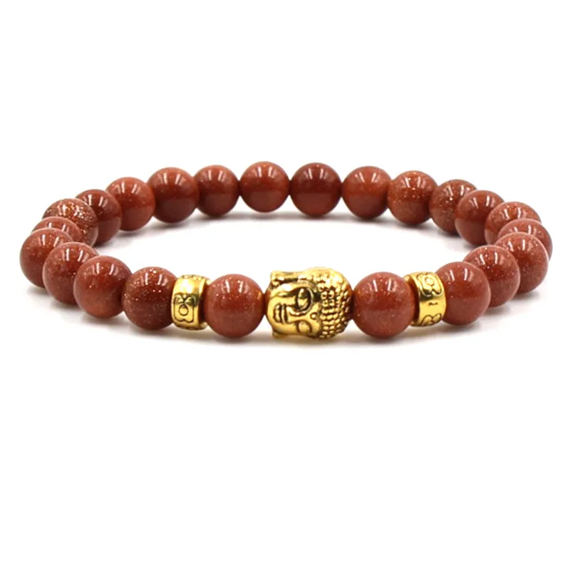 Натуральный камень искусственная кожа вулканическая бусины эластичный браслет