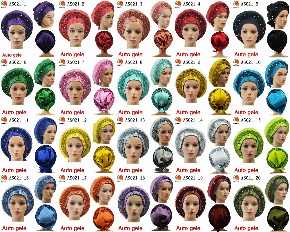 2018Queency Новое поступление африканские дамы AsoOke уже завязаны Авто геле