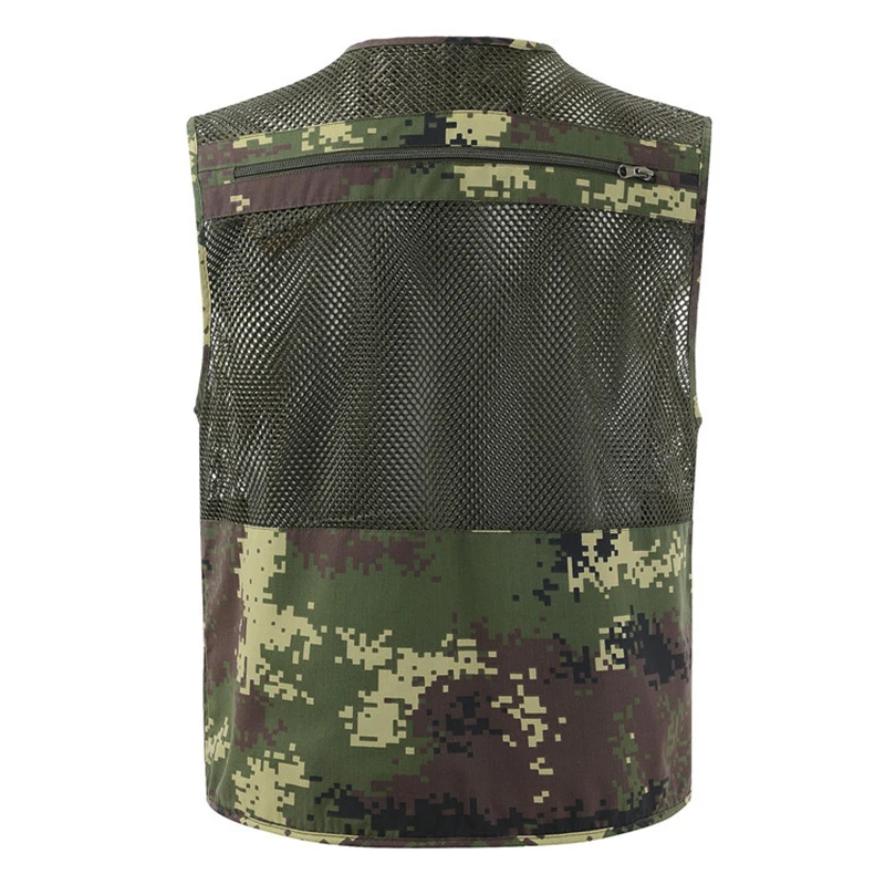 Мужской Камуфляжный жилет армейский тактический большого размера без рукавов с