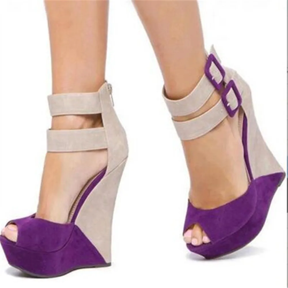 

Красивые модные сандалии на танкетке 15 см, бесплатная доставка Размер: 35-43