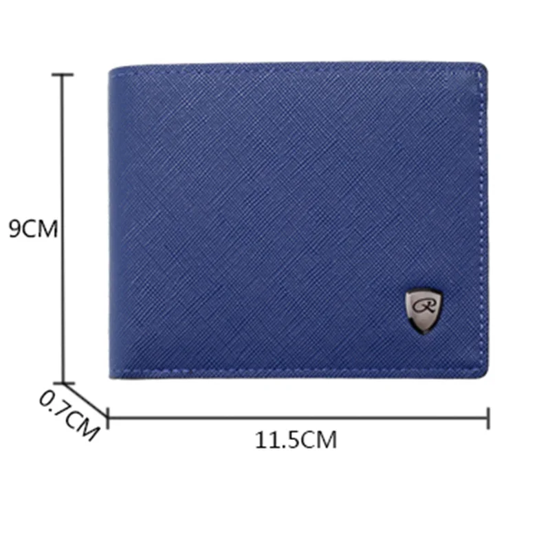 Лидер продаж кожаные кошельки Мужские Короткие повседневные Черные на молнии с