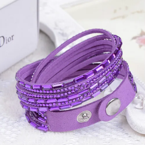 New Fashion Beauty Mulit-row Crystal Rhinestone Designer Bracelets Wristbands Cuff Flannel | Украшения и аксессуары